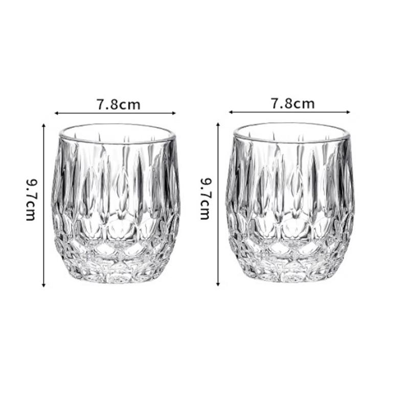 315ml/300ml Thickened Whiskey Glass Luxury Wine Glasses Beer Brandy Cups Premium Carved Cocktail Glass Suitable for Gift Giving