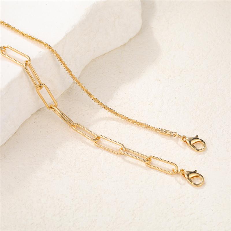 Seturi de gleznă cu lanț strălucitor pentru femei Brățară cu zirconiu cubic multistrat pe picior, la modă, cadou de bijuterii pentru plajă de vară