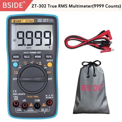 Multímetro Digital Zt301 Zt302, 8000, 9999 recuentos, valores eficaces verdaderos, multifunción, voltaje CA/CC, probador de capacitancia de temperatura, Dmm