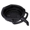 15L Oil Drain Pan with Pour Spout Black Anti Splash Oil Drip Catcher Container for Car Motorcycle Truck