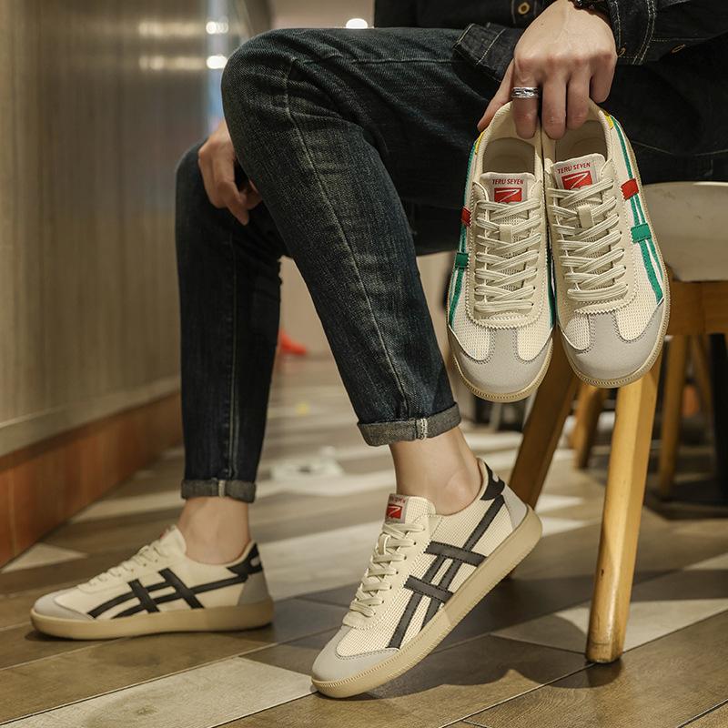 Mesh German Training Shoes Men's 2025 Summer Versatile Retro Low-top Board Shoes Breathable Casual Shoes Sports Mesh Men's Shoes