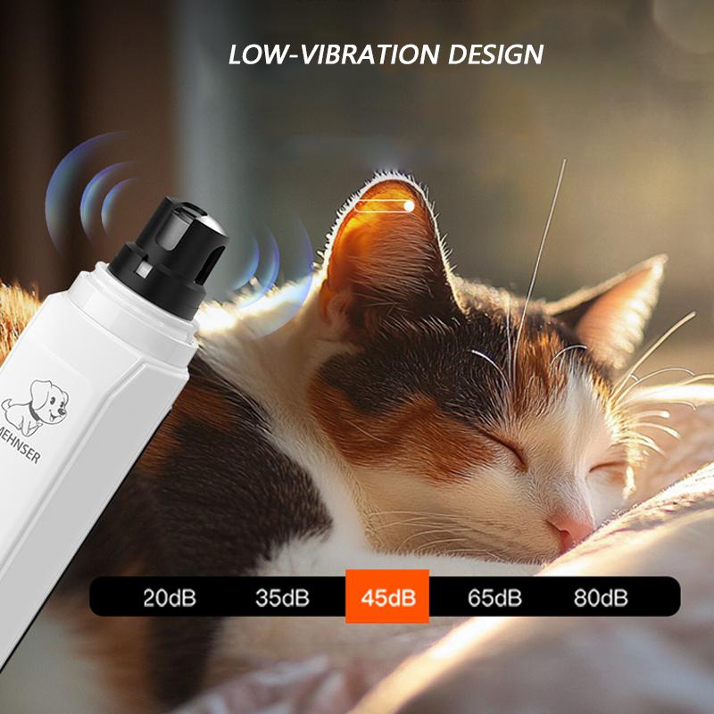 Professional Dog Nail Grinder Electric Pet Nail Trimmer Painless Paws Grooming Machine for Small Medium Large Dog Cats Low Noise