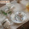 120ml Hand-painted Group Rhyme Teacup Ancient Tea Bowl Cup For Tea Tea-tasting Fragrance Cup Chazhan Master Cups Household Cha
