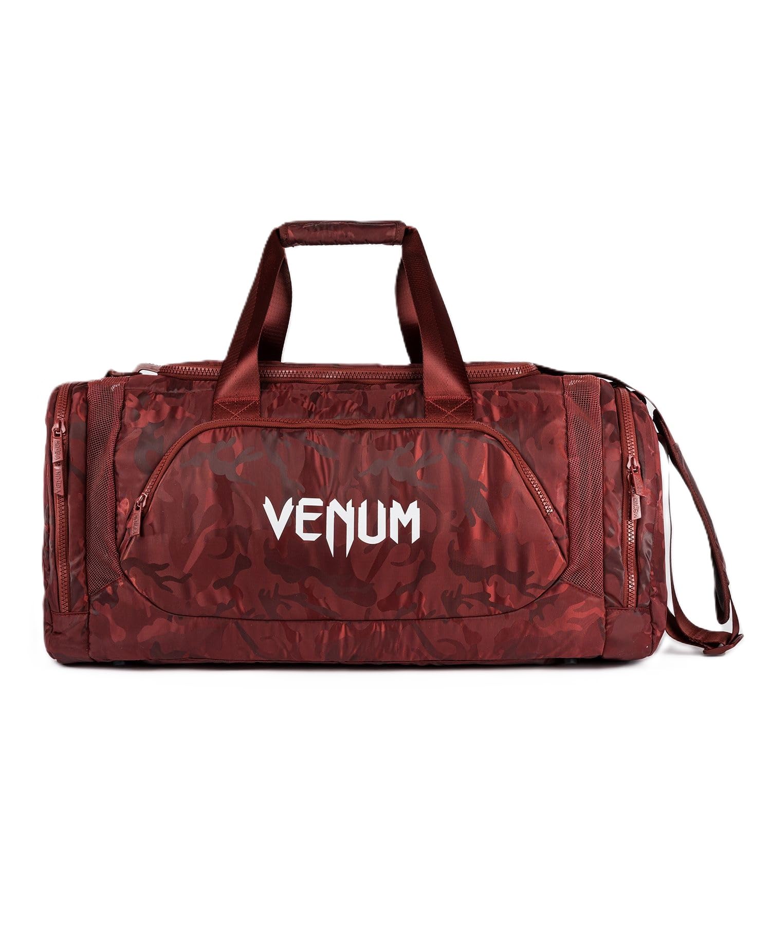 

VENUM TRAINER LITE SPORTS BAG Large Capacity Boston Bag with Shoulder Strap x // 2-Way (Camouflage Burgundy)