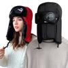 Warm Windproof Beanie Hat Cycling Outdoor Winter Use Unisex Thick Fleece Lined Cap With Eyewear Cutout