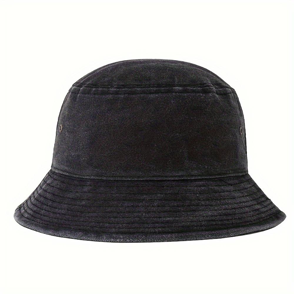 1pc 5 Color Sunshade Fisherman Hat Wide Brim Washed Denim Outdoor Sun Hat Flat Hat Suitable for Fishing Hiking Beach Sports