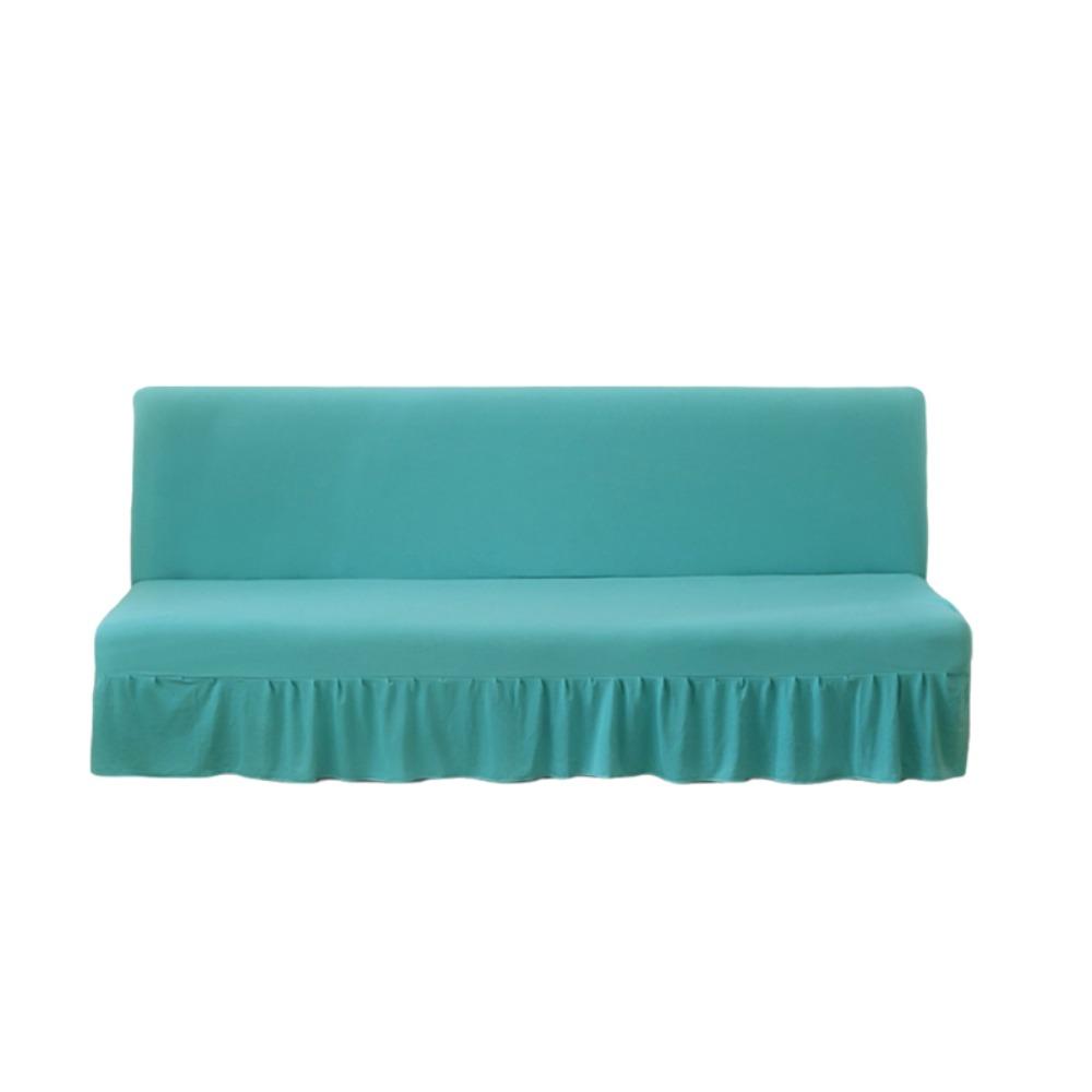 Elastic Folding Sofa Bed Cover Skin-friendly Sofa Slipcover Armless Futon Sofa Cover Hotel S озеро зеленый