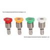Stainless Steel Rotating Pressure Washer Nozzle, 1/4" Quick Connect, Fan-Shaped Spray for Car Wash