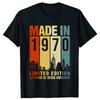 Koszulka unisex wyprodukowana w 1970 r. Prezenty urodzinowe 54-latek 54. prezent urodzinowy T Shirt Koszulka z nadrukiem unisex Modna koszulka rocznicowa z krótkim rękawem Topy