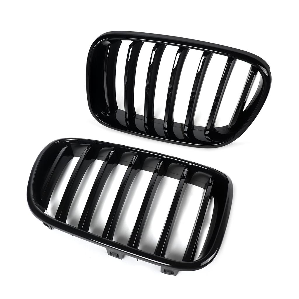 Magickit for 2011 2012 2013 2014 BMW X3 X4 F25 F26 Single Slat Grill Front Kidney Grille Gloss Black Bumper Grill FY6