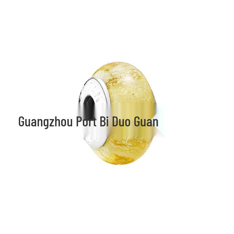 

Panjia Dora White Copper-Plated Silver Bracelet with Starry Sky Glossy Glass Beads D4: Glass Beads Charm