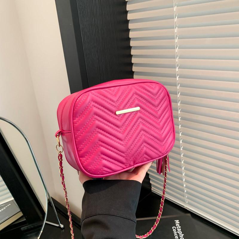 Trendy Simple Solid Color Small Round Bag Fashionable Chic Crossbody For Women