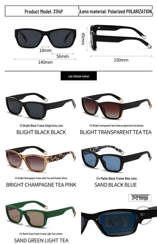 Trendy European & American Square Frame Retro Sunglasses for Women - UV Protection, Stylish for Driving