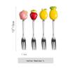 Cute 304 Stainless Steel Fruit Fork Set with Storage Jar