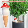 Mushroom Plant Watering Stakes 4X Automatic Plant Waterers For Vacations Watering Planter Insert Irrigation Dripper Holiday