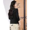 Korean style fashionable Chinese style buckle jacquard shirt