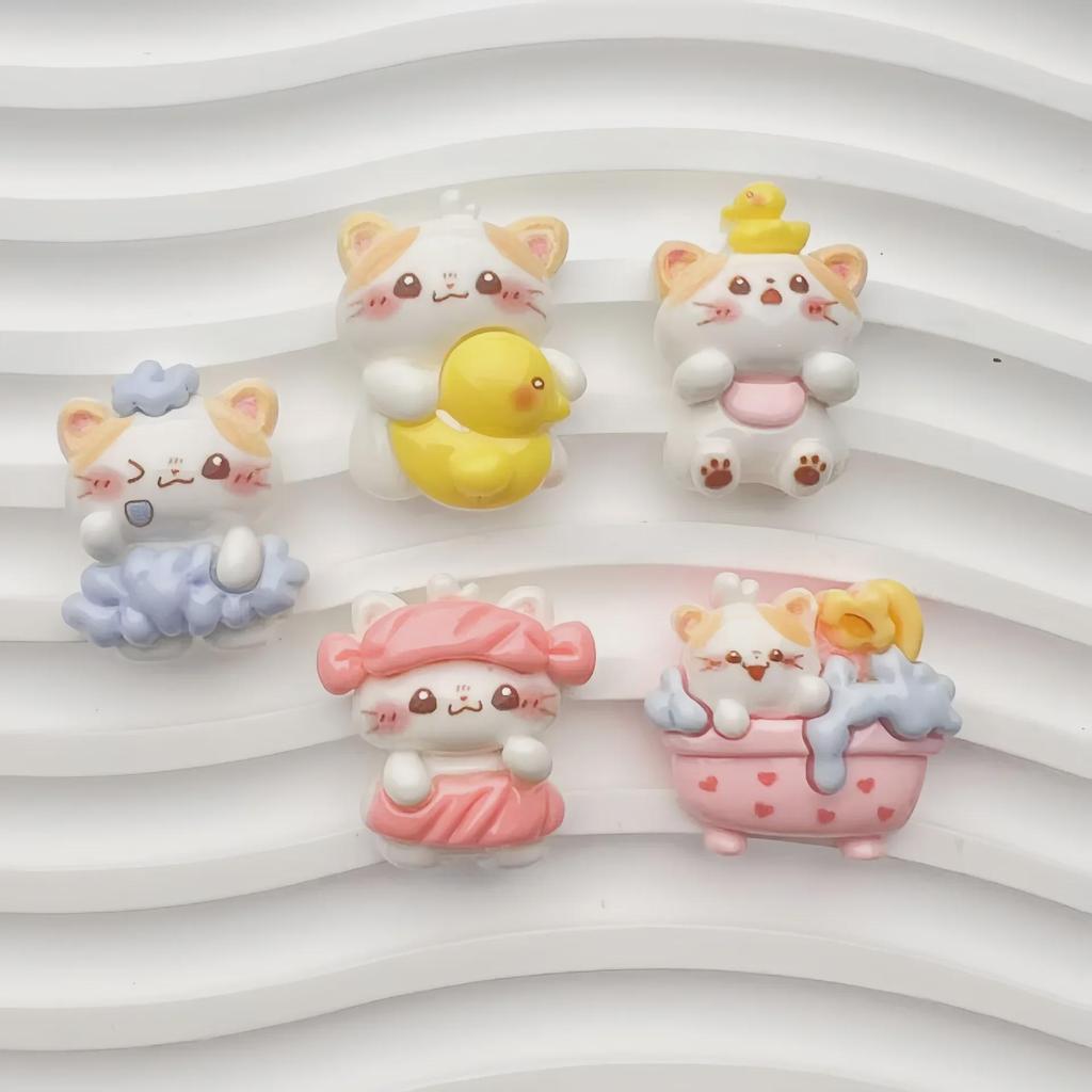 Roztomilé koťátko bublinková koupel kreslená sponka do vlasů DIY pryskyřičné doplňky