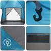 Cabin Tent with Roof Blue 8 Person Polyester and Steel