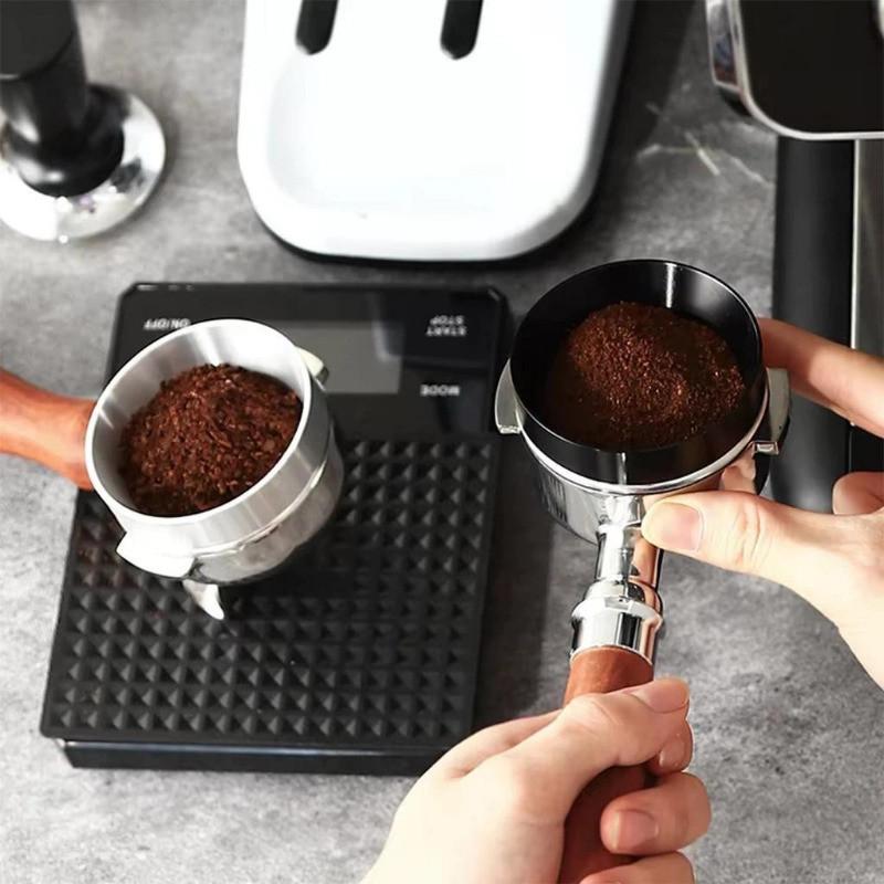 Aluminum Alloy Coffee Dosing Ring Rust Resistant Anti-spill Easy Wash for Coffee Enthusiasts Home Cafe Bar Accessories