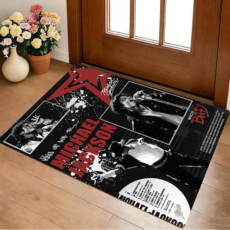 Michael Jackson Living Room Nonslip Area Rug Soft Carpet For Bedroom Gameoom Playroom Sofa Office Home Decor Doormat