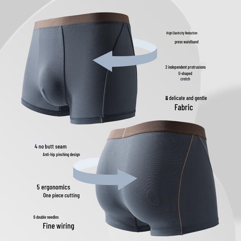 SEPTWOLVES Herren 7A Antibakterielle Reine Baumwolle Boxer Briefs