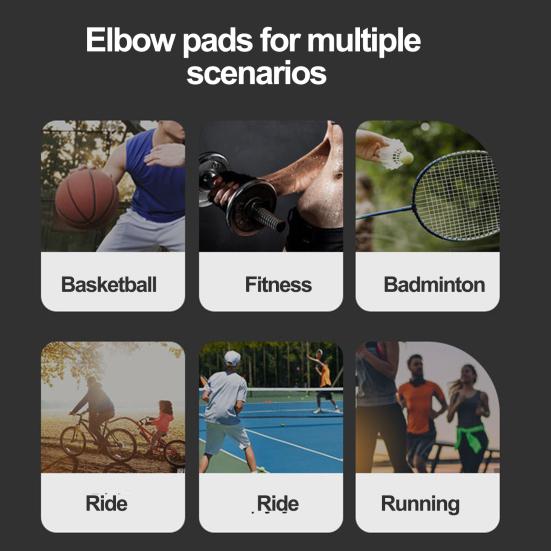 1Pc Elbow Compression Sleeve with Fastener Tape High Elastic Breathable Pain Relief Weightlifting Sports Tennis Elbow Brace