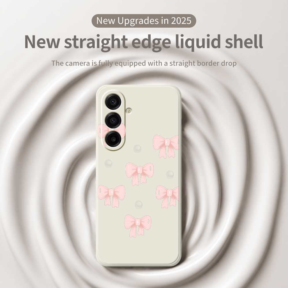 For Samsung Galaxy A17 5G Case Bows Pattern Printing Straight Edge TPU Phone Back Cover