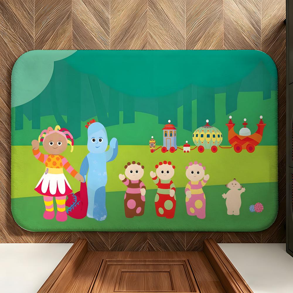 Cartoon I-In the Night G-Garden Floor Mat Soft Flannel Floor Mat  Suitable for Entryways, Living Rooms, Bedrooms, and Bathrooms