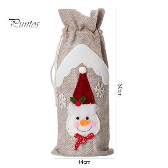 Red Wine Bag Decorative Reindeer Snowflake Christmas Style Fine Workmanship Table Decorations Ornamental Christmas Champagne Holder Cover