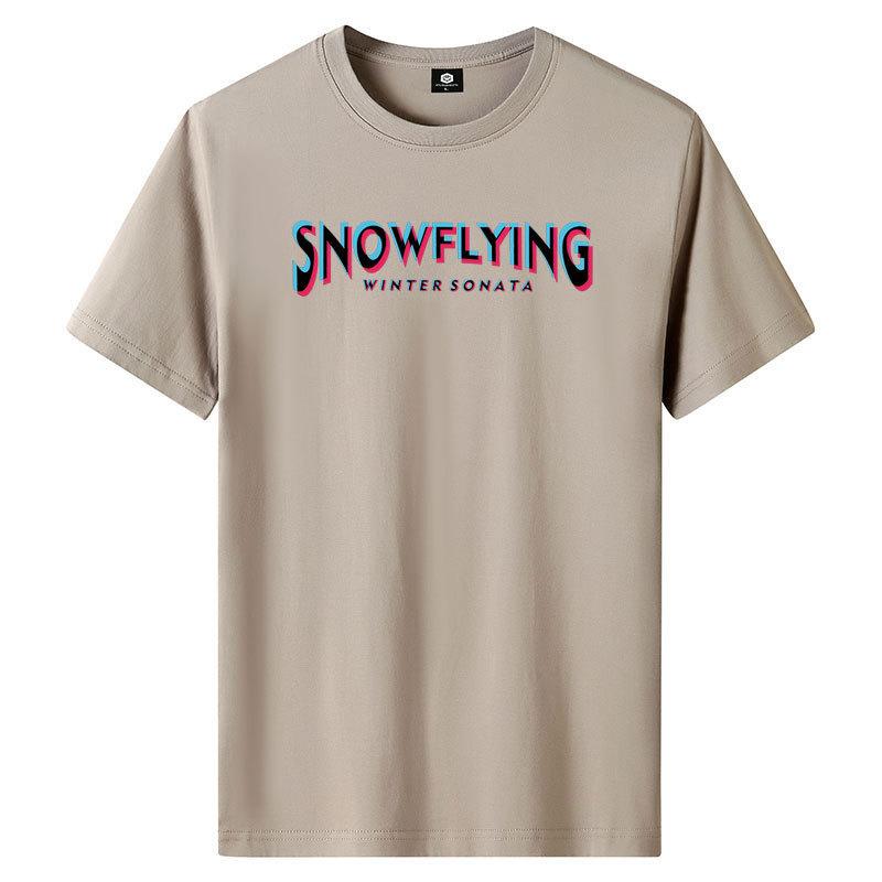 M-6XL Pure Cotton Mens T-shirt Short-sleeved Round Neck Boy Tee Shirt