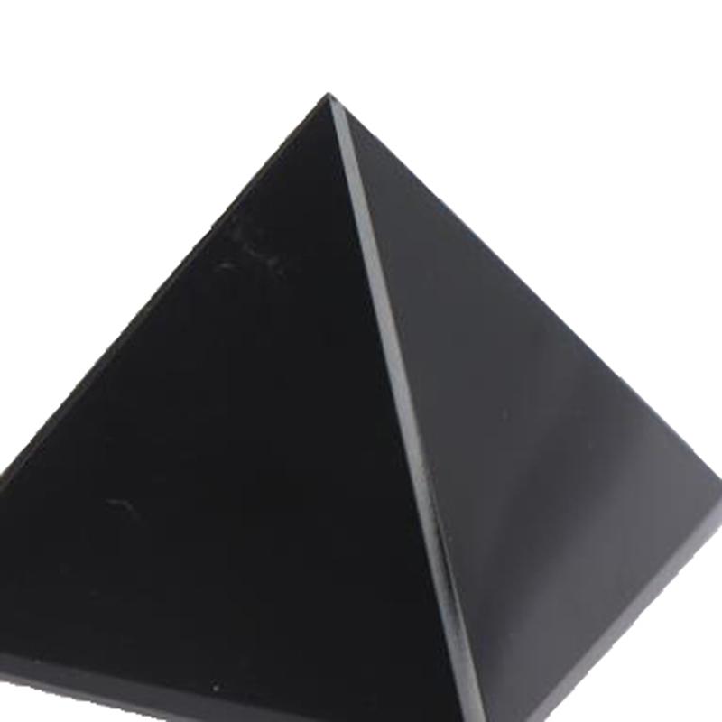 Obsidian Pyramid Natural Polished Surface Home Ornaments Desktop Decor