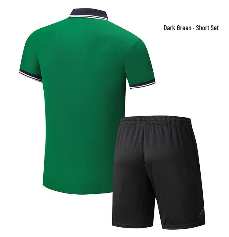 Summer Sports Quick-Dry Ice Silk Polo & Shorts Set for Men