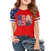Youth Short Sleeve Casual T Shirt Crew Neck Printed Graphic Tee Lightweight Comfortable Fit Soft Fabric