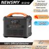 NEWSMY S1210 Stație de Alimentare Portabilă 2000W, Vârf 3000W, Baterie LiMnFePO₄ 1102.5Wh, Încărcare Rapidă AC 1300W, Generator Solar MPPT