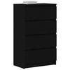 Sideboard Black Oak Effect 60 x 35 x 98.5 cm Engineered Wood