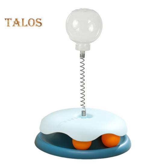 Interactive Cat Treats Dispenser Toy Leaking Food Ball Pet Feeder Toy Puzzle Pet Slow Feeder with Ball Track for Indoor Cats Dogs