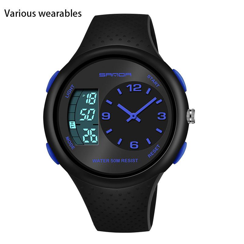 Men's Waterproof Student Watch Fashion Multi-functional Glow-in-the-dark Outdoor Sports Personality Electronic Watch