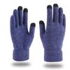 Winter Knitted Gloves Men's and Women's Korean Version of Warm, Piled and Thickened Full-finger Wool Touch-screen Mixed-color Gloves