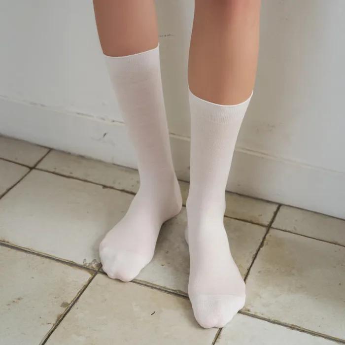 [26SS] BIARRITZ Syrup Solid Crew Socks 4 Colors