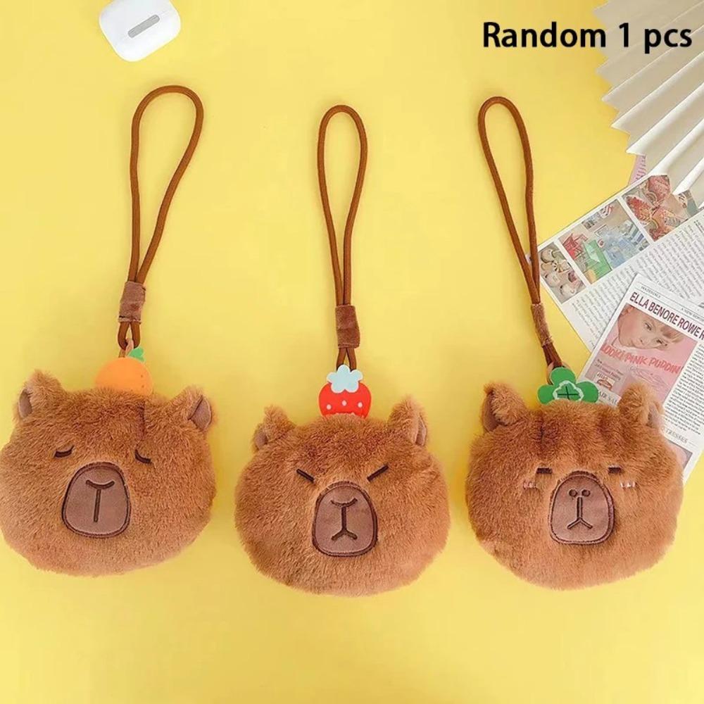 

Mini Capybara Coin Purse PP Cotton Cartoon Storage Bag New Anime Coin Purse Random One
