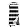 Post Surgery Dress for Women Fully Detachable Sleeveless Vest Dress Striped Pattern Medical Recovery Clothing Comfortable Fit