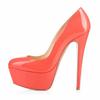 New Women Pumps Extremely High Heels Shoes14cm Sexy Patent Leather Woman Wedding Party Shoes Platform Stiletto Red 817-9PA
