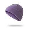 Hat Men's Autumn and Winter Short Melon Hat Knitted Wool Hat Hip Hop Street Hooligan Hat Yuppie Bag Head Cold Hat
