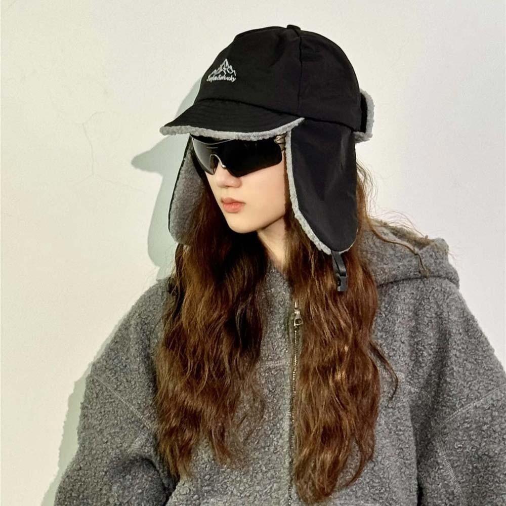 Japanese Style Ear Protection Cap Lightweight Windproof Pilot Cap Versatile Earflaps Visor Hat Men