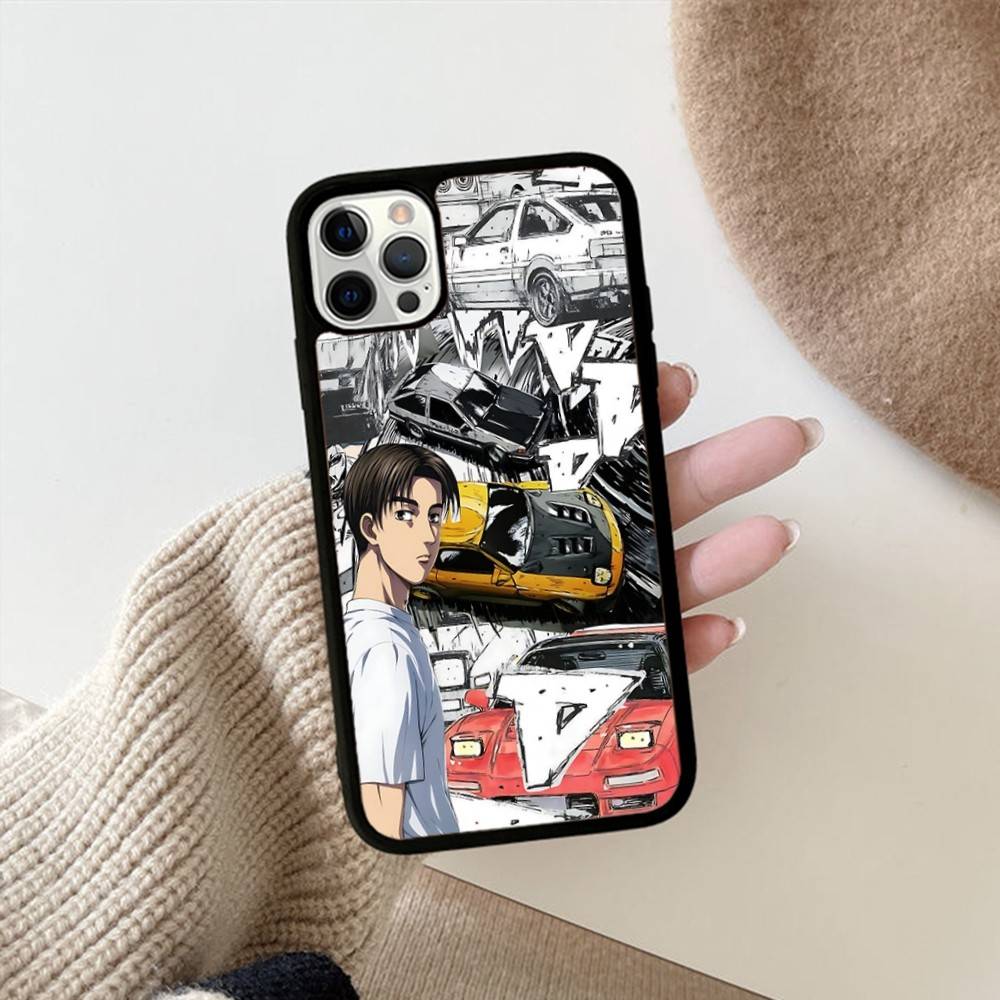 Road Racing Anime I-Initial D For IPhone 17 16 15 14 13 12 11 Pro Max Plus Mini PC+TPU Back Phone Cover