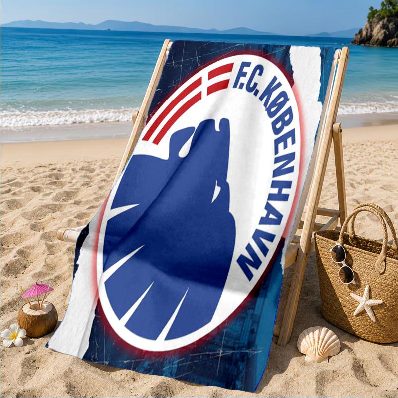 FC Kopenhagen Löwenwappen Strandtuch, Schnelltrocknend, Pflegeleicht, Geeignet für Fitness und Strandurlaub, Sport-Essential 70cmx140cm(27x55inch)