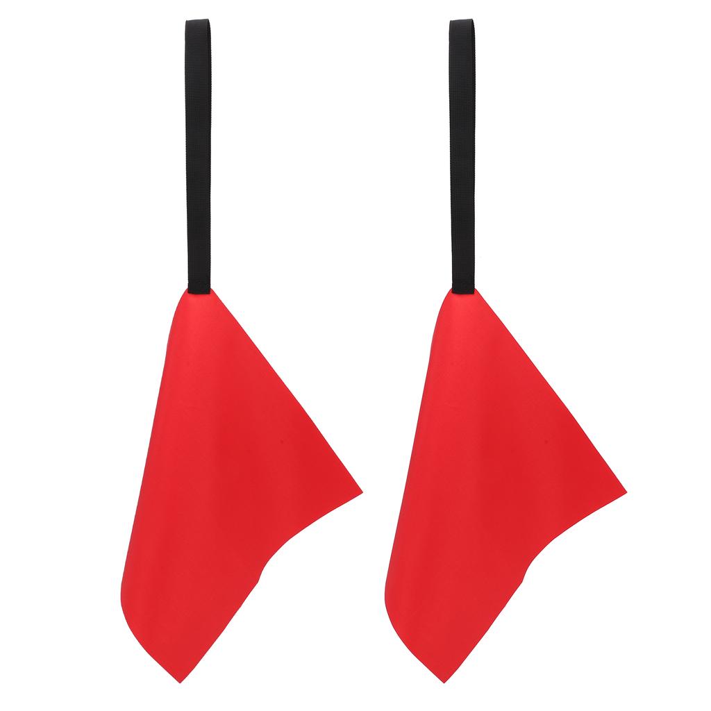 2pcs Kayak Security Flags Red Tow Flags for Kayak Canoe Boat Truck Trailer Polyester Durable Visibility Warning Flag