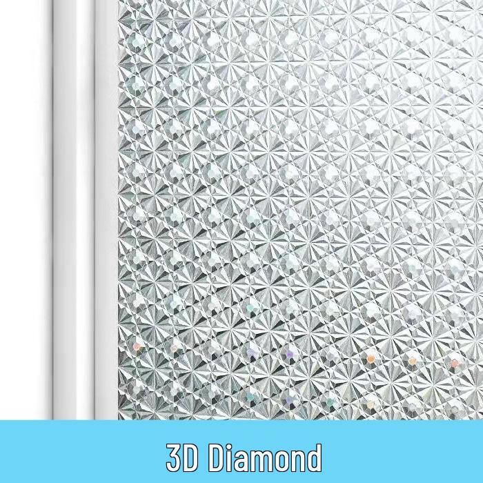 Iridescent Tulip Static Cling Window Film - Frosted Sunshade & Heat Insulation