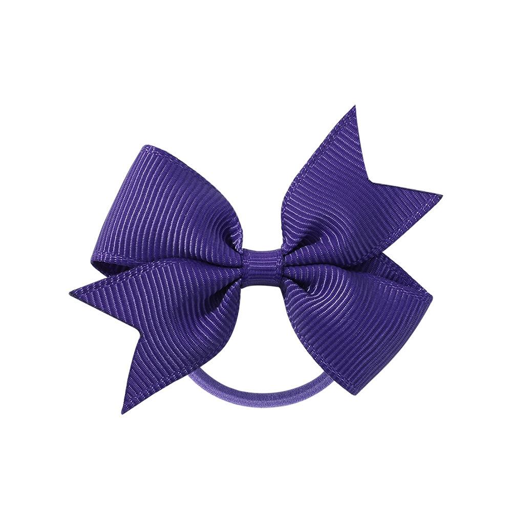 Children'S Versatile Xiaoqi Small Bow Solid Color Rubber Band Hair Band Baby Headgear Girls Hair Accessories 028