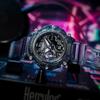 Casio SOUND WAVE series translucent waterproof quartz movement resin strap Japanese and Korean watch men's watch black dial GA-2200SKL-8APR